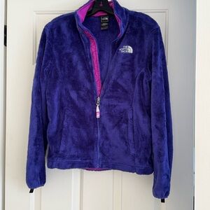 The North Face Ostio Plush Dark Purple Jacket Accents Full Zip Small